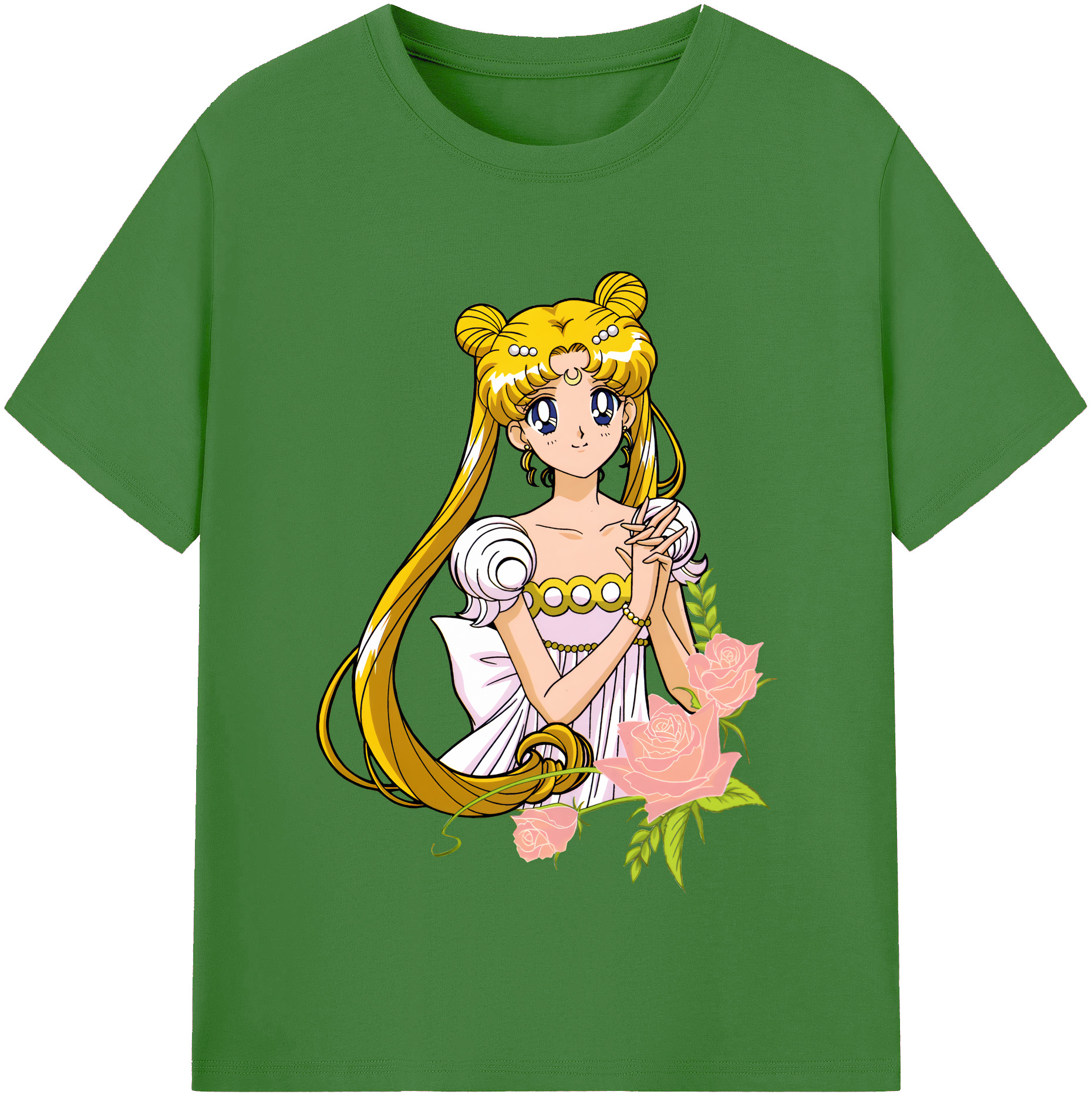 （画像用） 美少女戦士セーラームーン 愛野 美奈子 あいの みなこ Sailor Moon Aino Minako レディースカジュアルプリントTシャツ（綿100％）